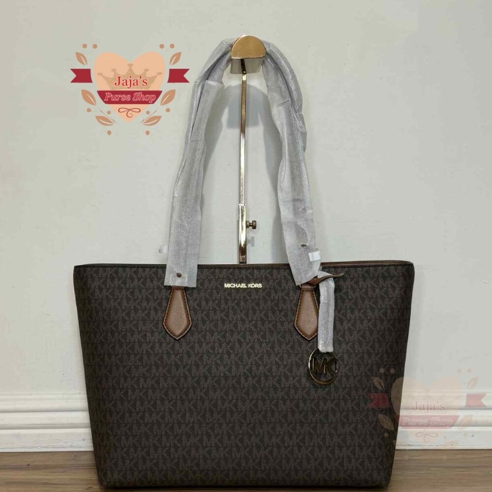 🤎Michael Kors 3 Compartment Coated Canvas Purse Tote🤎